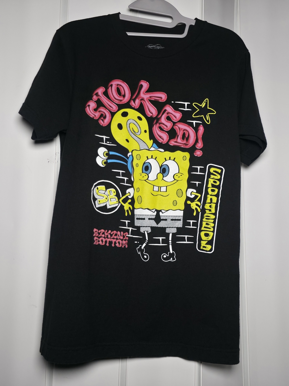 SpongeBob SquarePants Black Graphic Logo Tee